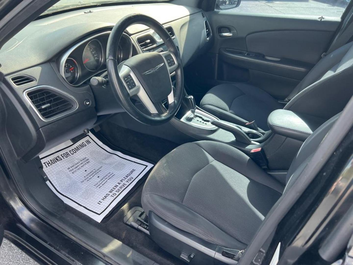 2013 BLACK CHRYSLER 200 TOURING (1C3CCBBB3DN) with an 2.4L engine, Automatic transmission, located at 2929 9th St. West, Bradenton, 34205, (941) 242-2810, 27.473591, -82.570679 - Thanks for inquring into DriveNation USA! All vehicles listed can be viewed at www.drivenationusa.com for vehicle history reports and additonal info. We cannot quote any terms such as down payments or monthly payments without an application. You can apply directly at www.drivenationusa.com or by con - Photo#12