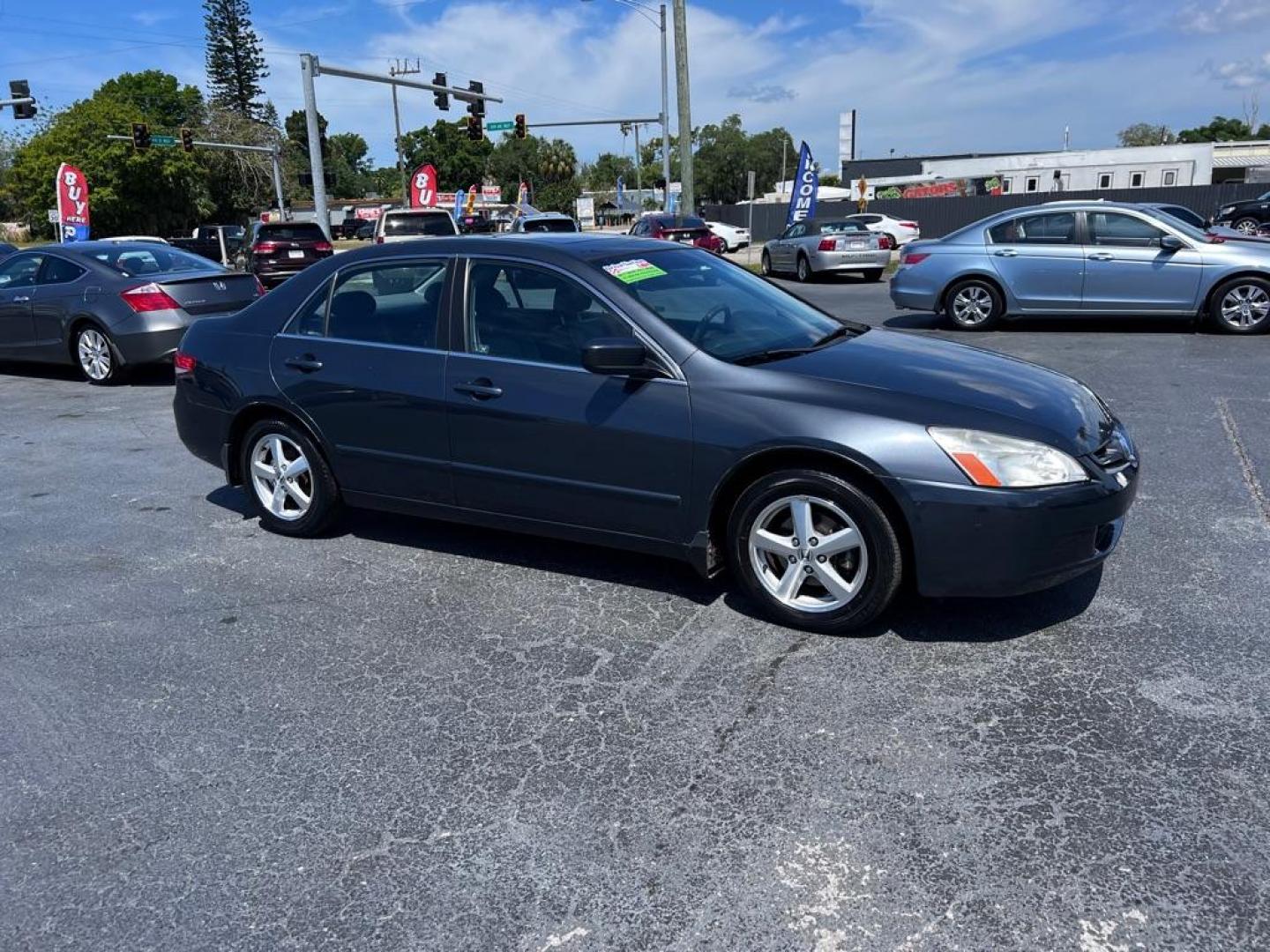 2004 GRAY HONDA ACCORD EX (1HGCM56834A) with an 2.4L engine, Automatic transmission, located at 2929 9th St. West, Bradenton, 34205, (941) 242-2810, 27.473591, -82.570679 - Thanks for inquring into DriveNation USA! All vehicles listed can be viewed at www.drivenationusa.com for vehicle history reports and additonal info. We cannot quote any terms such as down payments or monthly payments without an application. You can apply directly at www.drivenationusa.com or by con - Photo#1