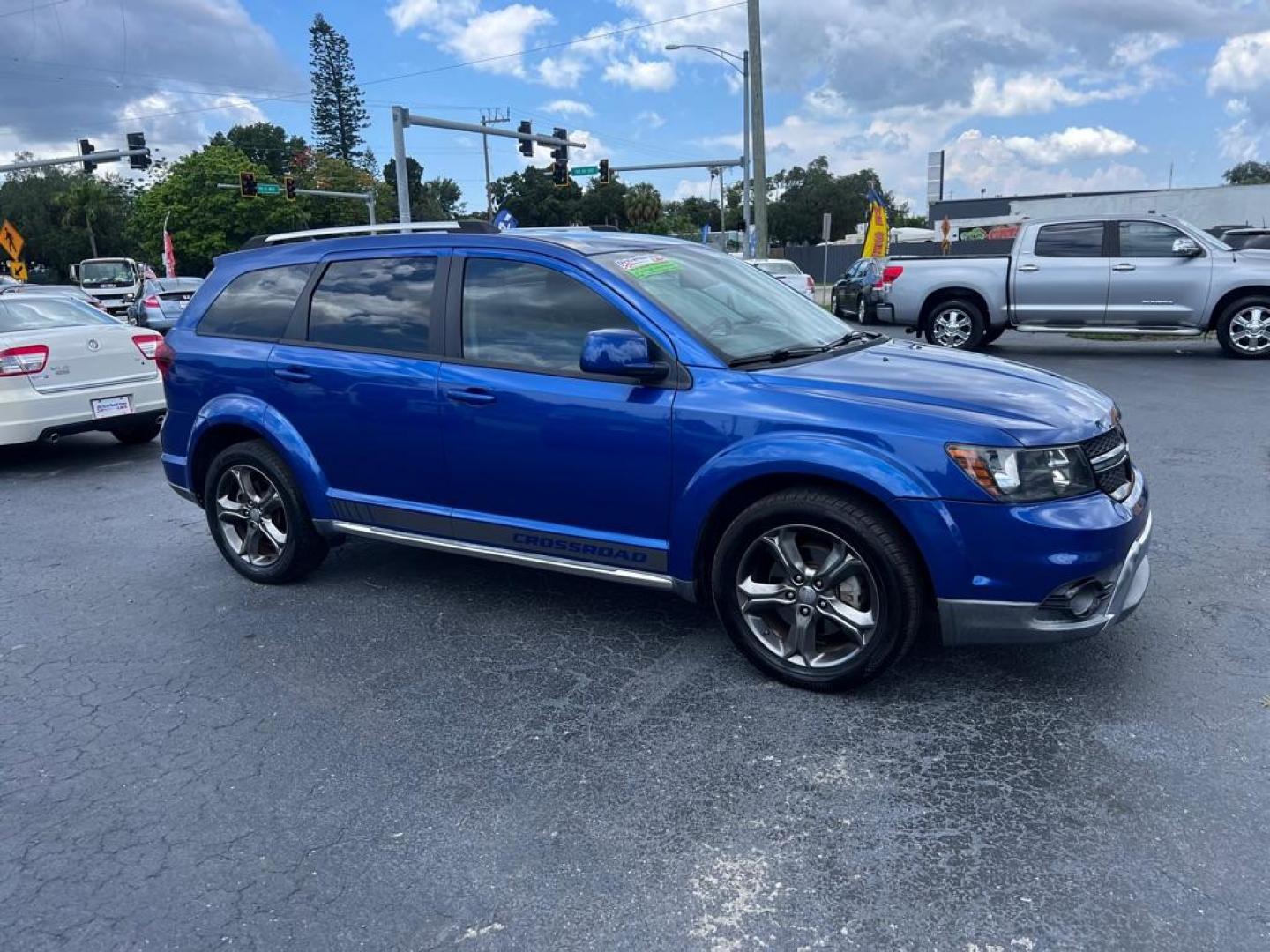 2015 BLUE DODGE JOURNEY CROSSROAD (3C4PDCGB1FT) with an 2.4L engine, Automatic transmission, located at 2929 9th St. West, Bradenton, 34205, (941) 242-2810, 27.473591, -82.570679 - Thanks for inquring into DriveNation USA! All vehicles listed can be viewed at www.drivenationusa.com for vehicle history reports and additonal info. We cannot quote any terms such as down payments or monthly payments without an application. You can apply directly at www.drivenationusa.com or by con - Photo#1