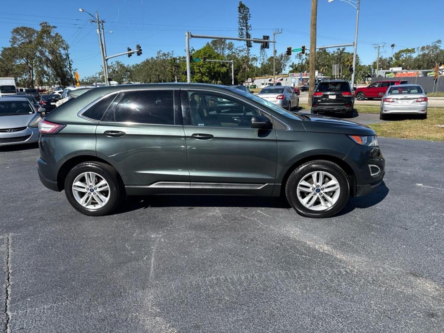 2015 BLACK FORD EDGE SEL (2FMTK3J83FB) with an 3.5L engine, Automatic transmission, located at 2929 9th St. West, Bradenton, 34205, (941) 242-2810, 27.473591, -82.570679 - Photo#8