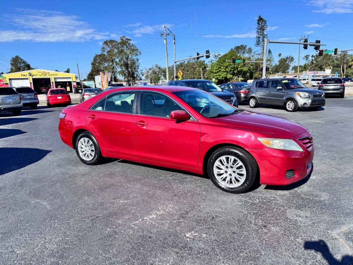 2011 RED TOYOTA CAMRY SE (4T1BF3EK0BU) with an 2.5L engine, Automatic transmission, located at 2929 9th St. West, Bradenton, 34205, (941) 242-2810, 27.473591, -82.570679 - Photo#0