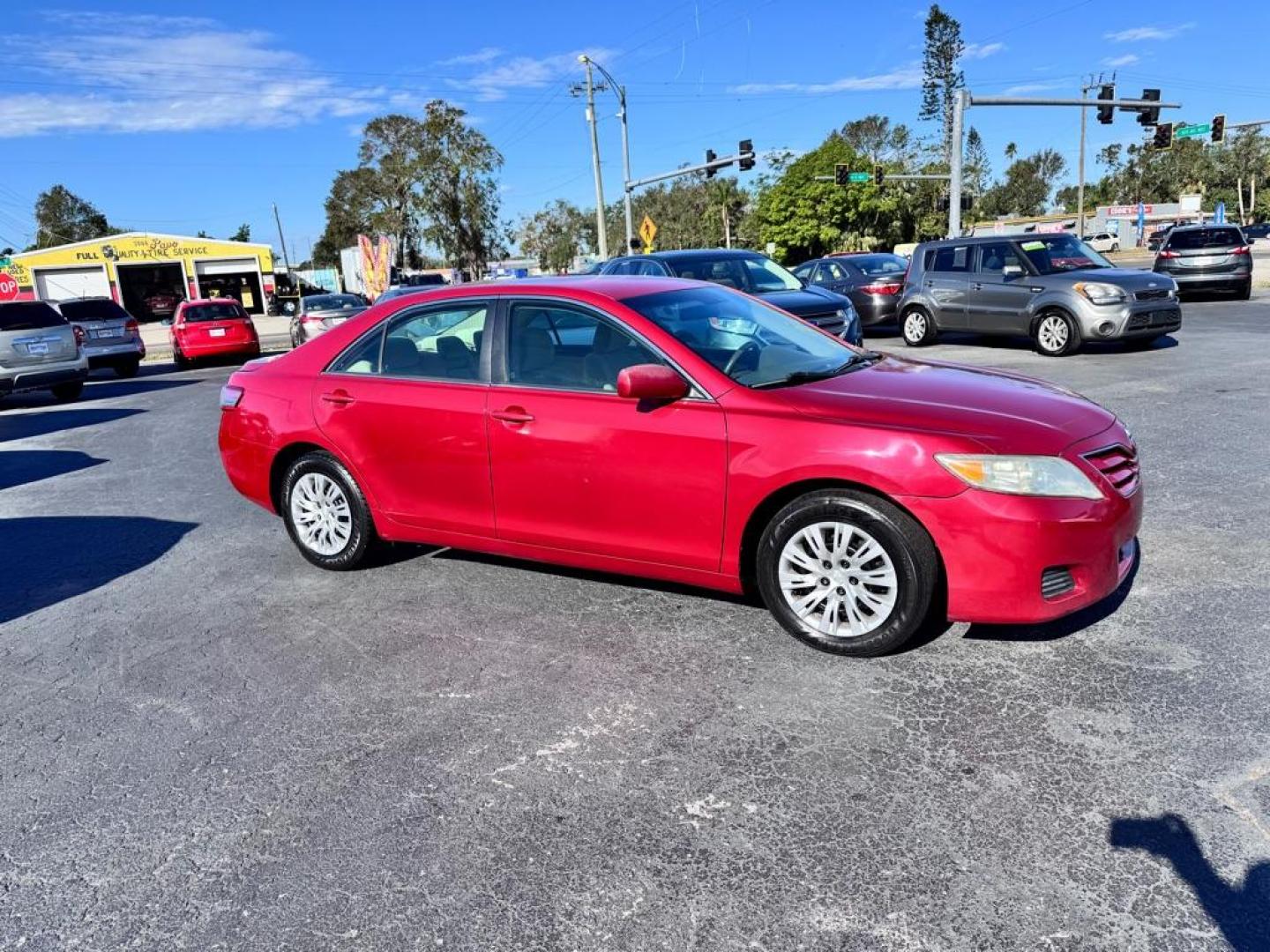 2011 RED TOYOTA CAMRY SE (4T1BF3EK0BU) with an 2.5L engine, Automatic transmission, located at 2929 9th St. West, Bradenton, 34205, (941) 242-2810, 27.473591, -82.570679 - Photo#1