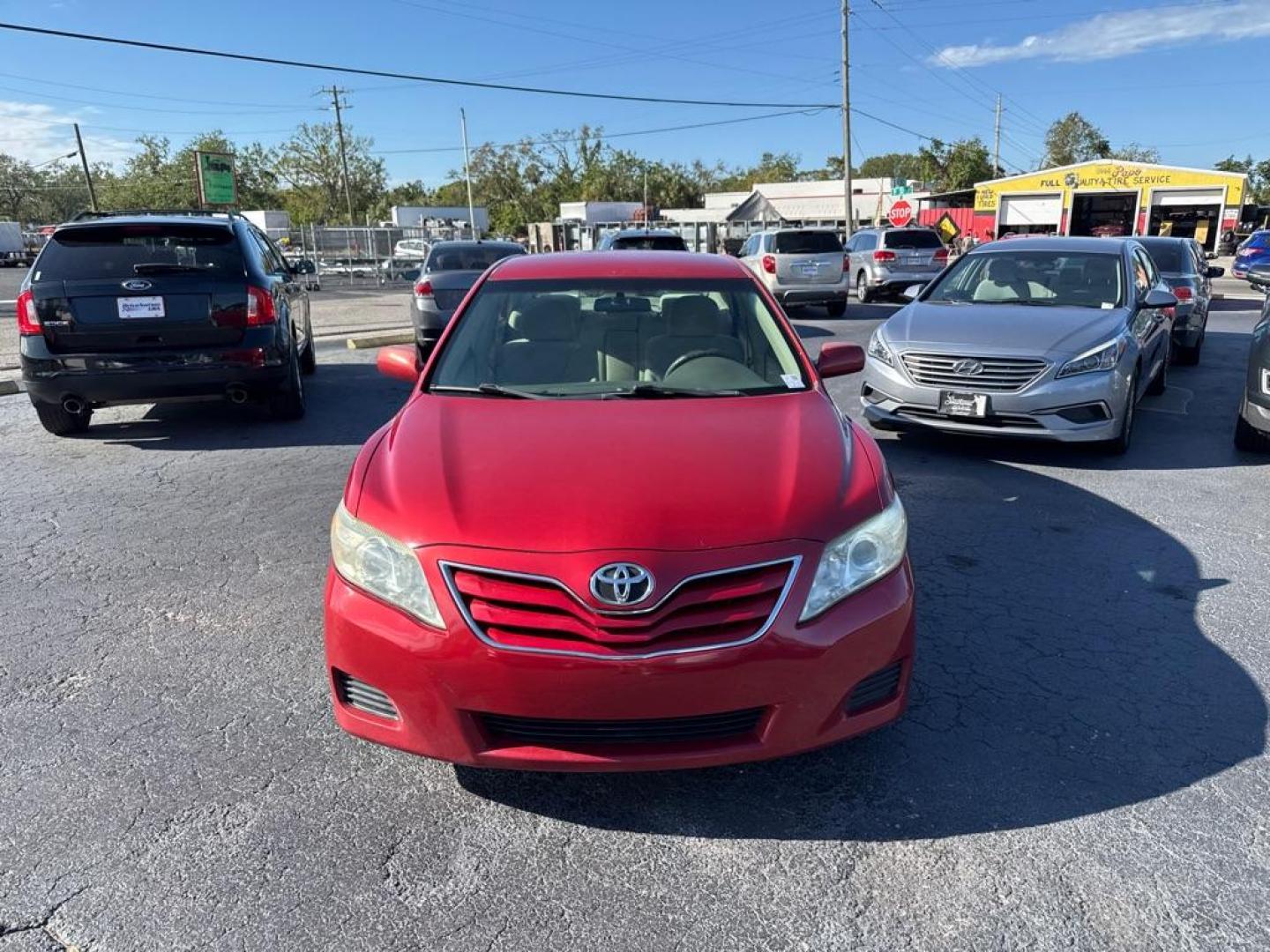 2011 RED TOYOTA CAMRY SE (4T1BF3EK0BU) with an 2.5L engine, Automatic transmission, located at 2929 9th St. West, Bradenton, 34205, (941) 242-2810, 27.473591, -82.570679 - Photo#2