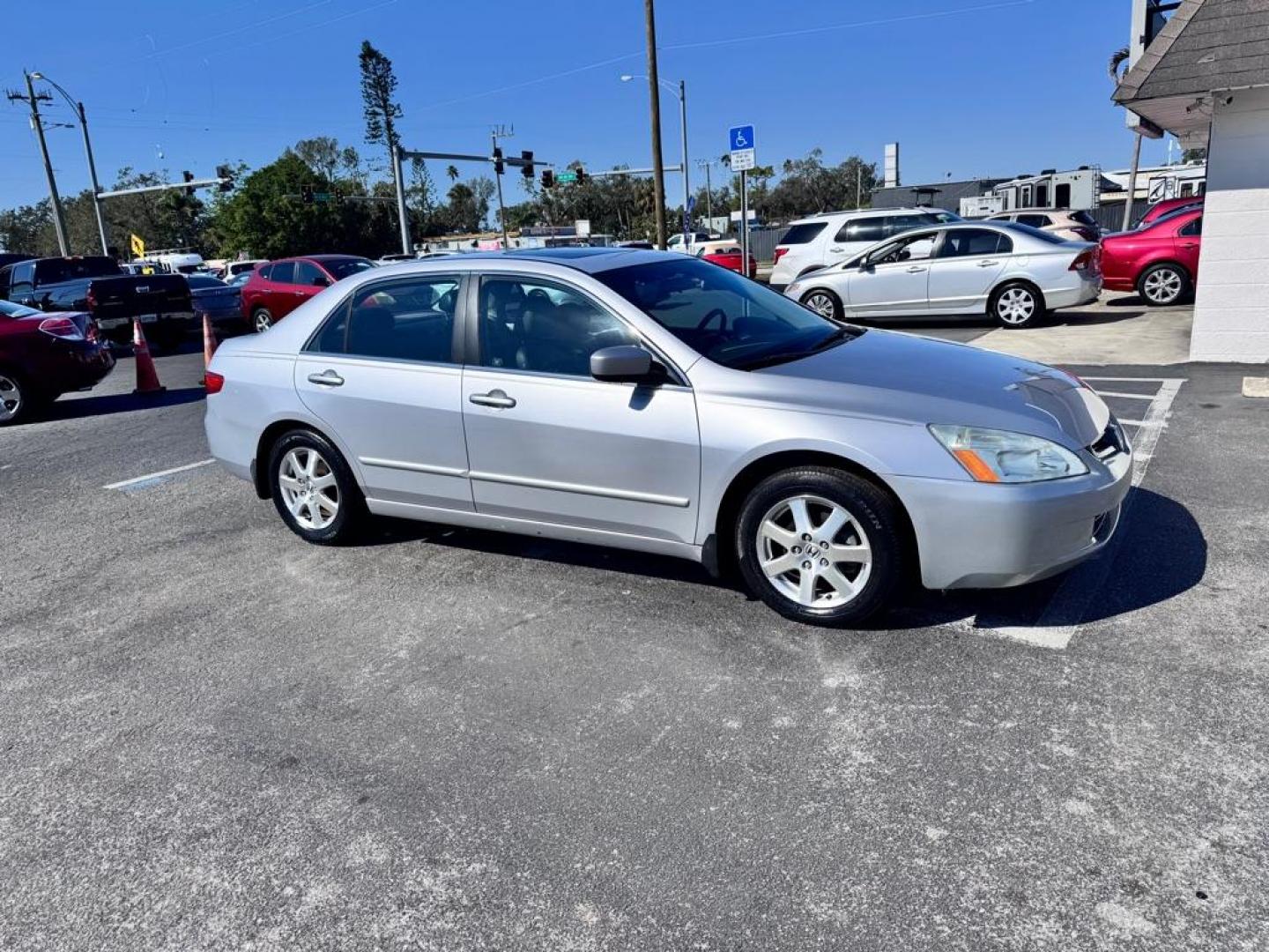 2005 SILVER HONDA ACCORD EX (1HGCM66805A) with an 3.0L engine, Automatic transmission, located at 2929 9th St. West, Bradenton, 34205, (941) 242-2810, 27.473591, -82.570679 - Photo#0