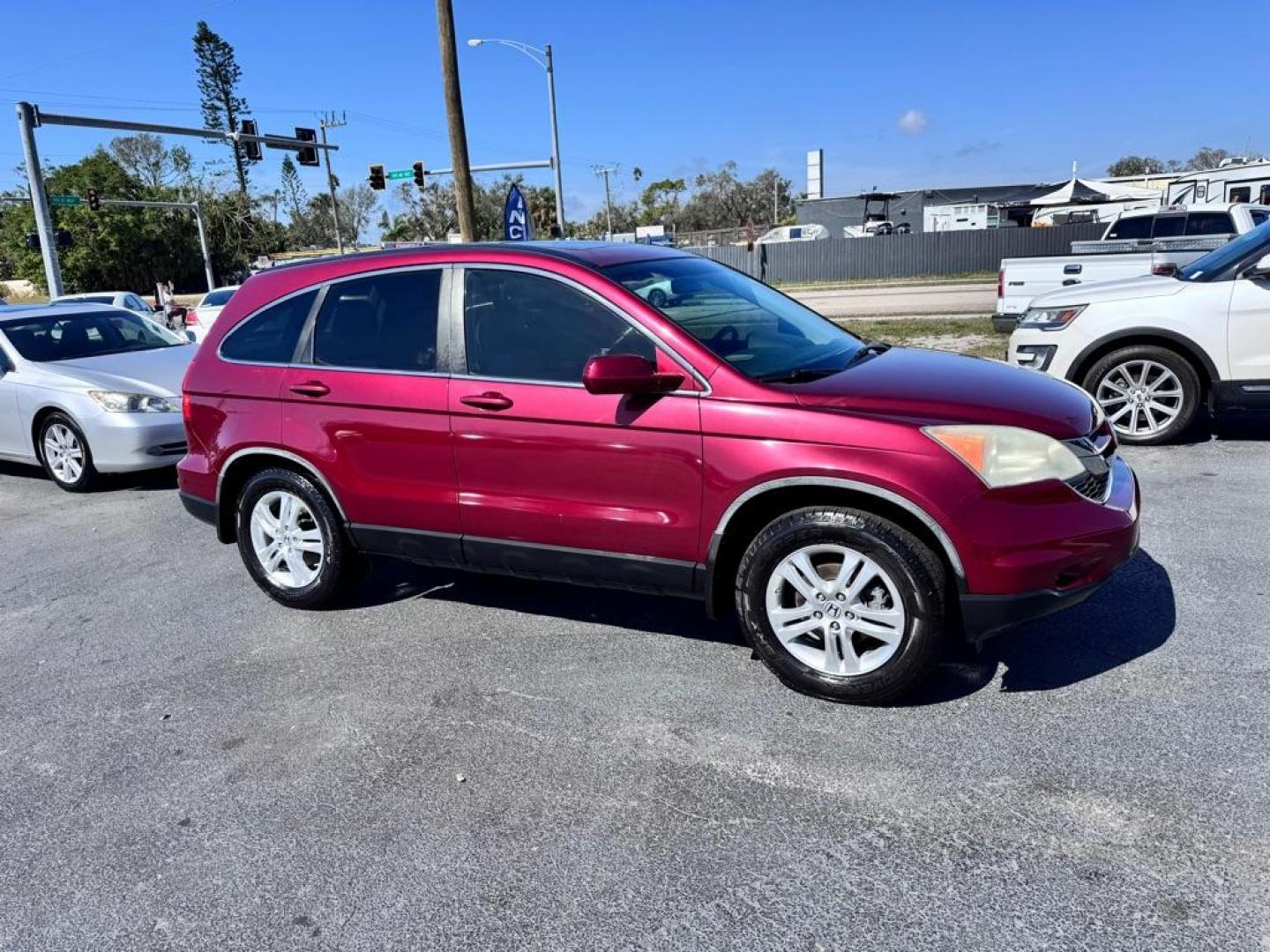 2011 RED HONDA CR-V EXL (5J6RE3H75BL) with an 2.4L engine, Automatic transmission, located at 2929 9th St. West, Bradenton, 34205, (941) 242-2810, 27.473591, -82.570679 - Photo#0