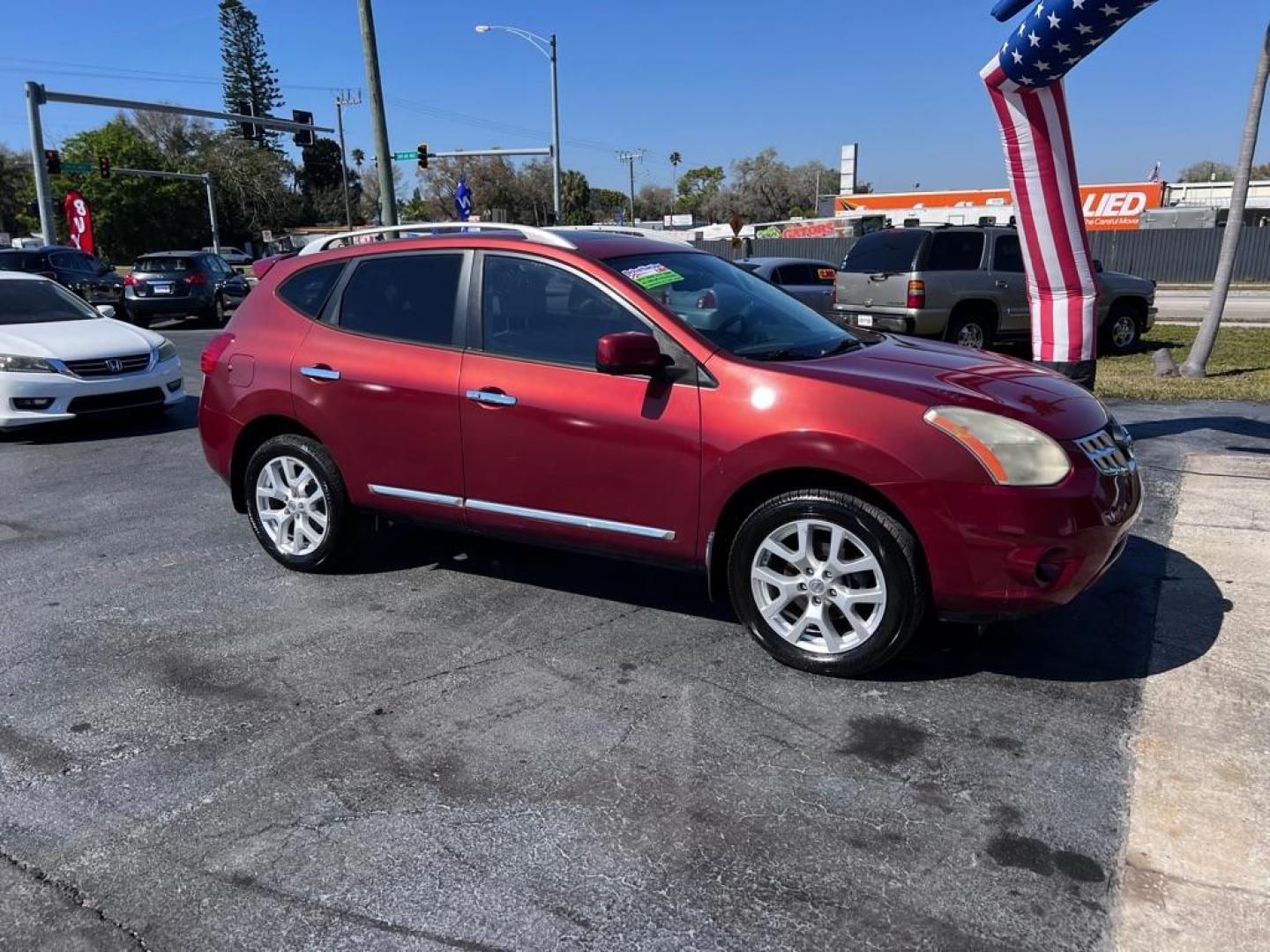 2010 RED NISSAN ROGUE S (JN8AS5MT5AW) with an 2.5L engine, Continuously Variable transmission, located at 2929 9th St. West, Bradenton, 34205, (941) 242-2810, 27.473591, -82.570679 - Photo#0