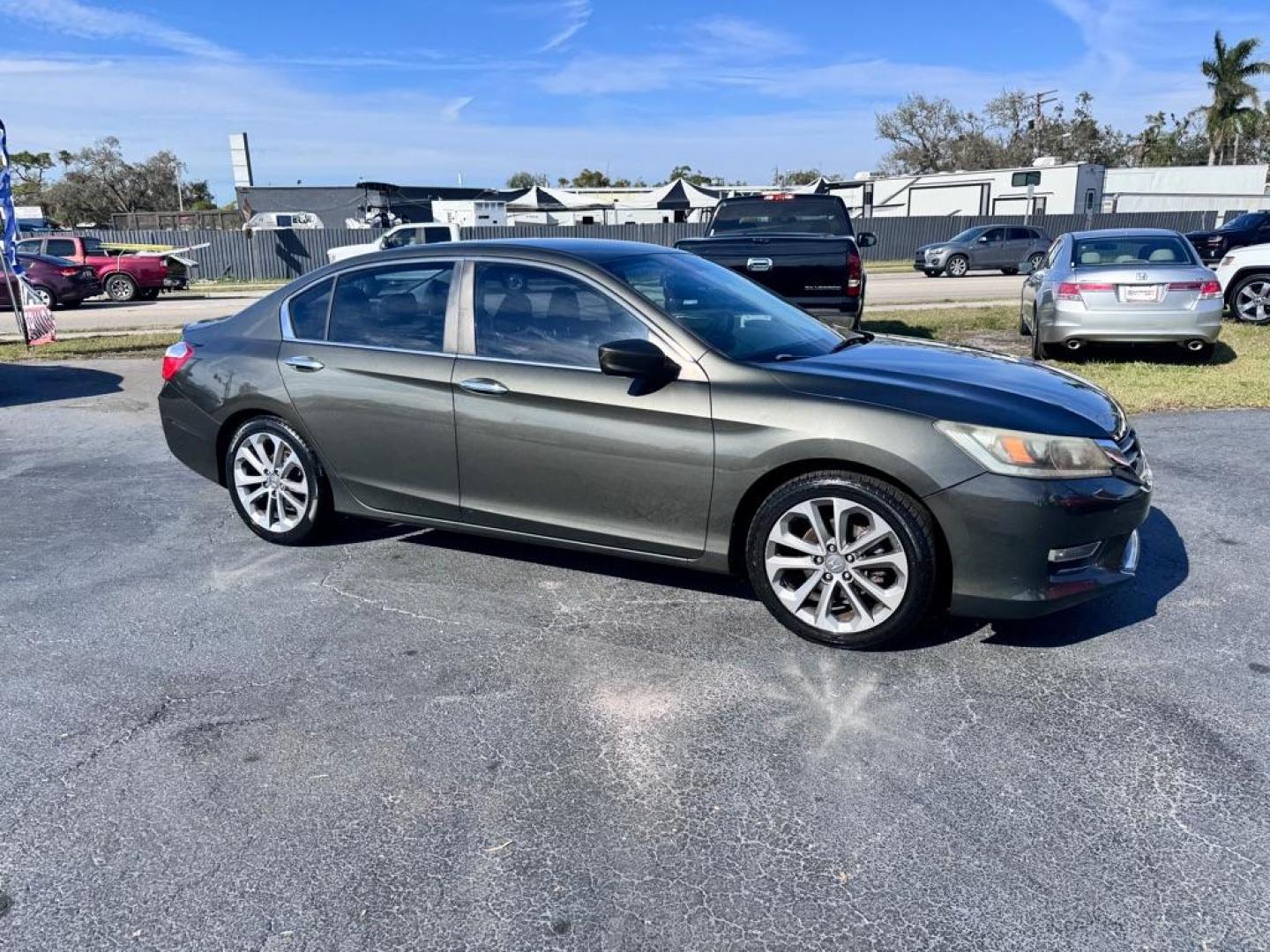 2013 GRAY HONDA ACCORD SPORT (1HGCR2F55DA) with an 2.4L engine, Continuously Variable transmission, located at 2929 9th St. West, Bradenton, 34205, (941) 242-2810, 27.473591, -82.570679 - Thanks for inquring into DriveNation USA! All vehicles listed can be viewed at www.drivenationusa.com for vehicle history reports and additonal info. We cannot quote any terms such as down payments or monthly payments without an application. You can apply directly at www.drivenationusa.com or by con - Photo#1