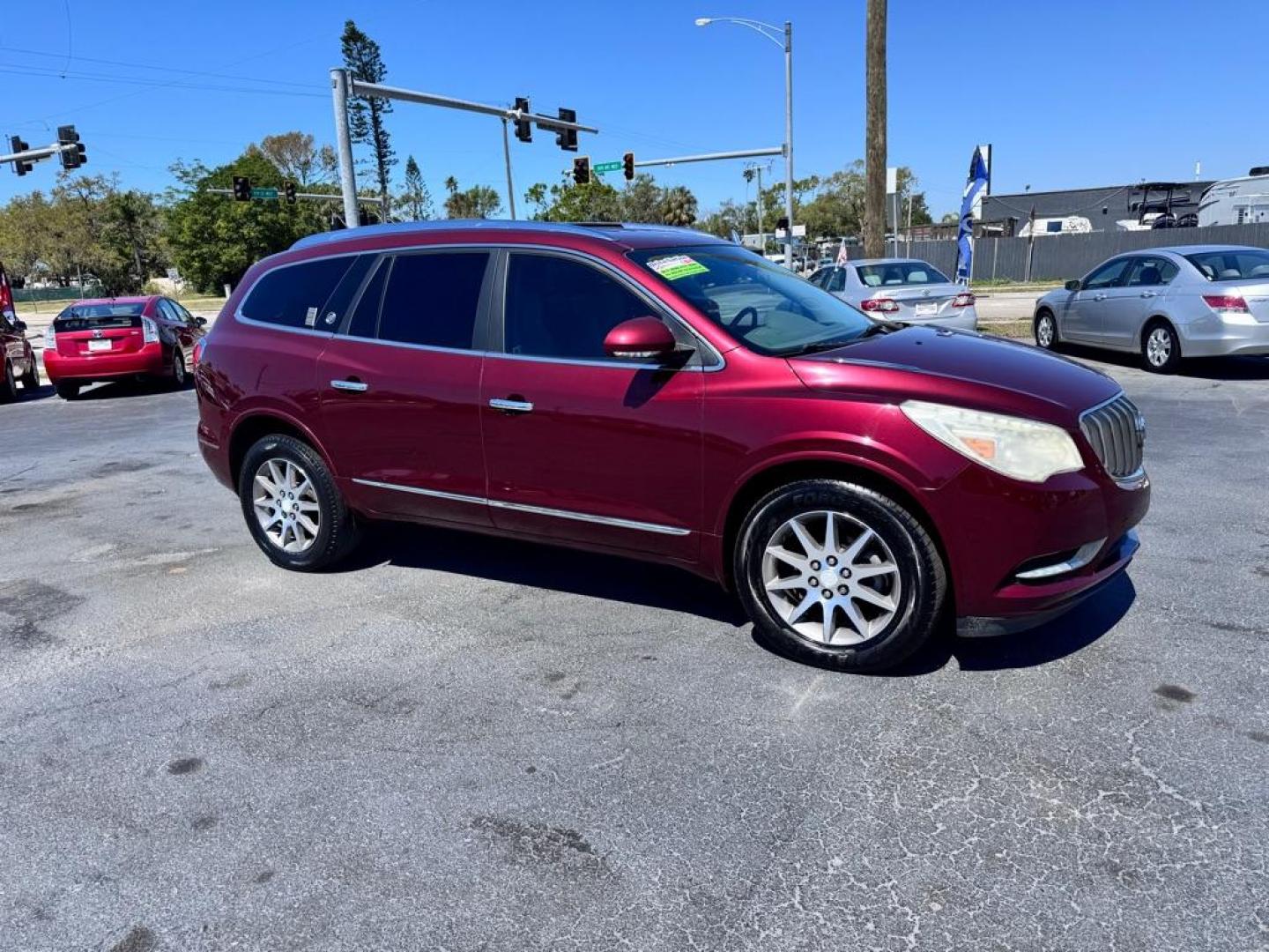 2016 RED BUICK ENCLAVE (5GAKRBKD9GJ) with an 3.6L engine, Automatic transmission, located at 2929 9th St. West, Bradenton, 34205, (941) 242-2810, 27.473591, -82.570679 - Thanks for inquring into DriveNation USA! All vehicles listed can be viewed at www.drivenationusa.com for vehicle history reports and additonal info. We cannot quote any terms such as down payments or monthly payments without an application. You can apply directly at www.drivenationusa.com or by con - Photo#0