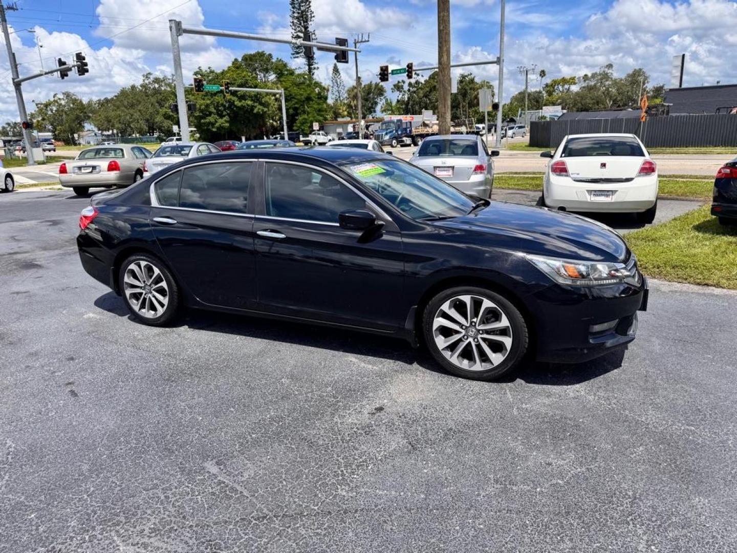 2015 BLACK HONDA ACCORD SPORT (1HGCR2F51FA) with an 2.4L engine, Continuously Variable transmission, located at 2929 9th St. West, Bradenton, 34205, (941) 242-2810, 27.473591, -82.570679 - Thanks for inquring into DriveNation USA! All vehicles listed can be viewed at www.drivenationusa.com for vehicle history reports and additonal info. We cannot quote any terms such as down payments or monthly payments without an application. You can apply directly at www.drivenationusa.com or by con - Photo#0
