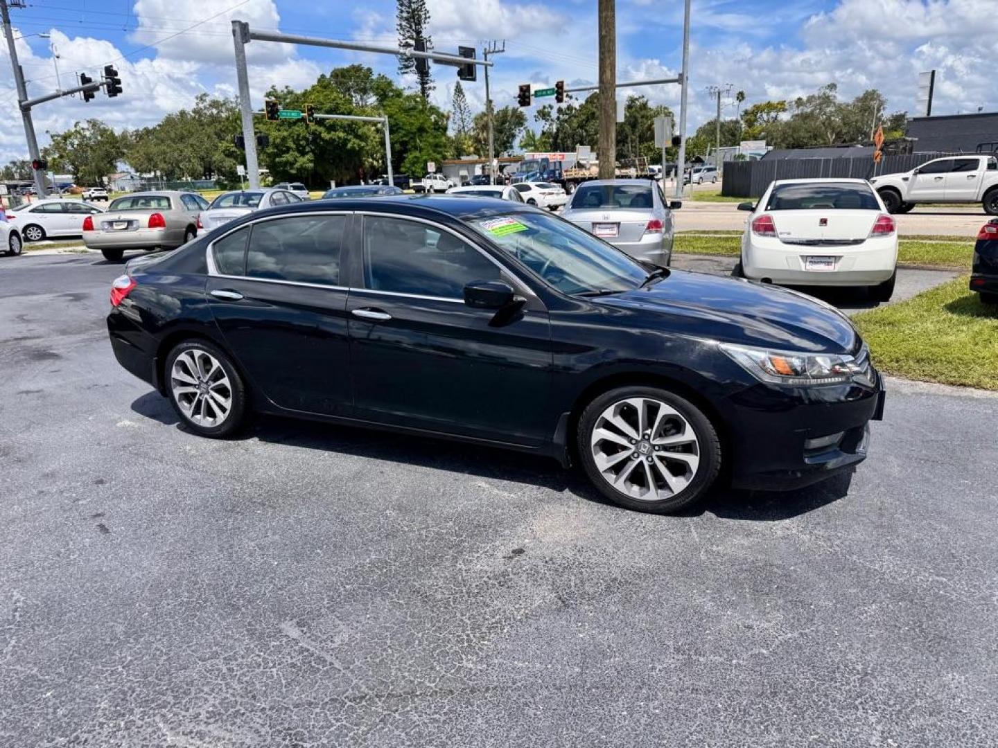 2015 BLACK HONDA ACCORD SPORT (1HGCR2F51FA) with an 2.4L engine, Continuously Variable transmission, located at 2929 9th St. West, Bradenton, 34205, (941) 242-2810, 27.473591, -82.570679 - Thanks for inquring into DriveNation USA! All vehicles listed can be viewed at www.drivenationusa.com for vehicle history reports and additonal info. We cannot quote any terms such as down payments or monthly payments without an application. You can apply directly at www.drivenationusa.com or by con - Photo#1