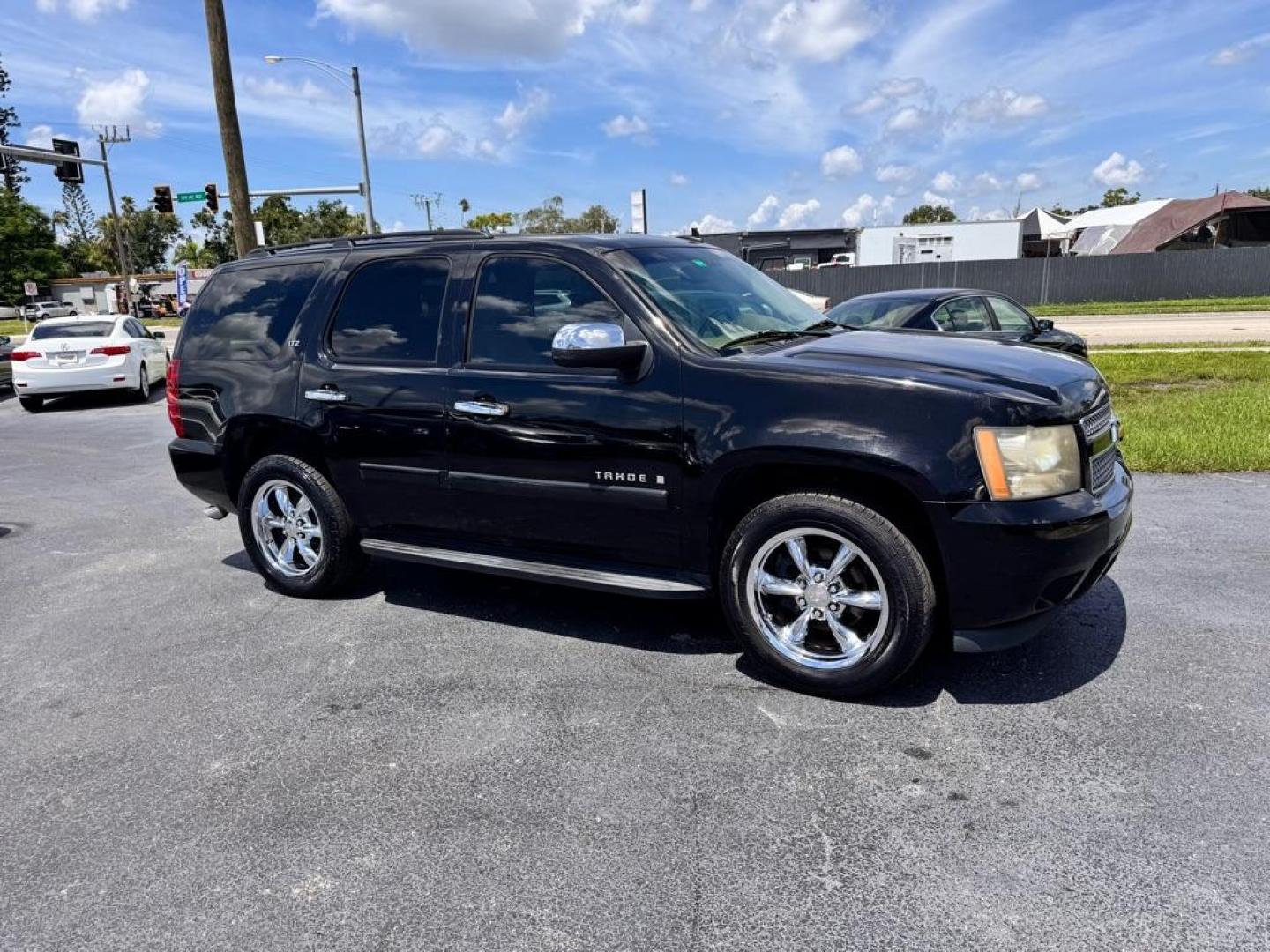 2008 BLACK CHEVROLET TAHOE 1500 LTZ (1GNFC13018R) with an 5.3L engine, Automatic transmission, located at 2929 9th St. West, Bradenton, 34205, (941) 242-2810, 27.473591, -82.570679 - Thanks for inquring into DriveNation USA! All vehicles listed can be viewed at www.drivenationusa.com for vehicle history reports and additonal info. We cannot quote any terms such as down payments or monthly payments without an application. You can apply directly at www.drivenationusa.com or by con - Photo#1