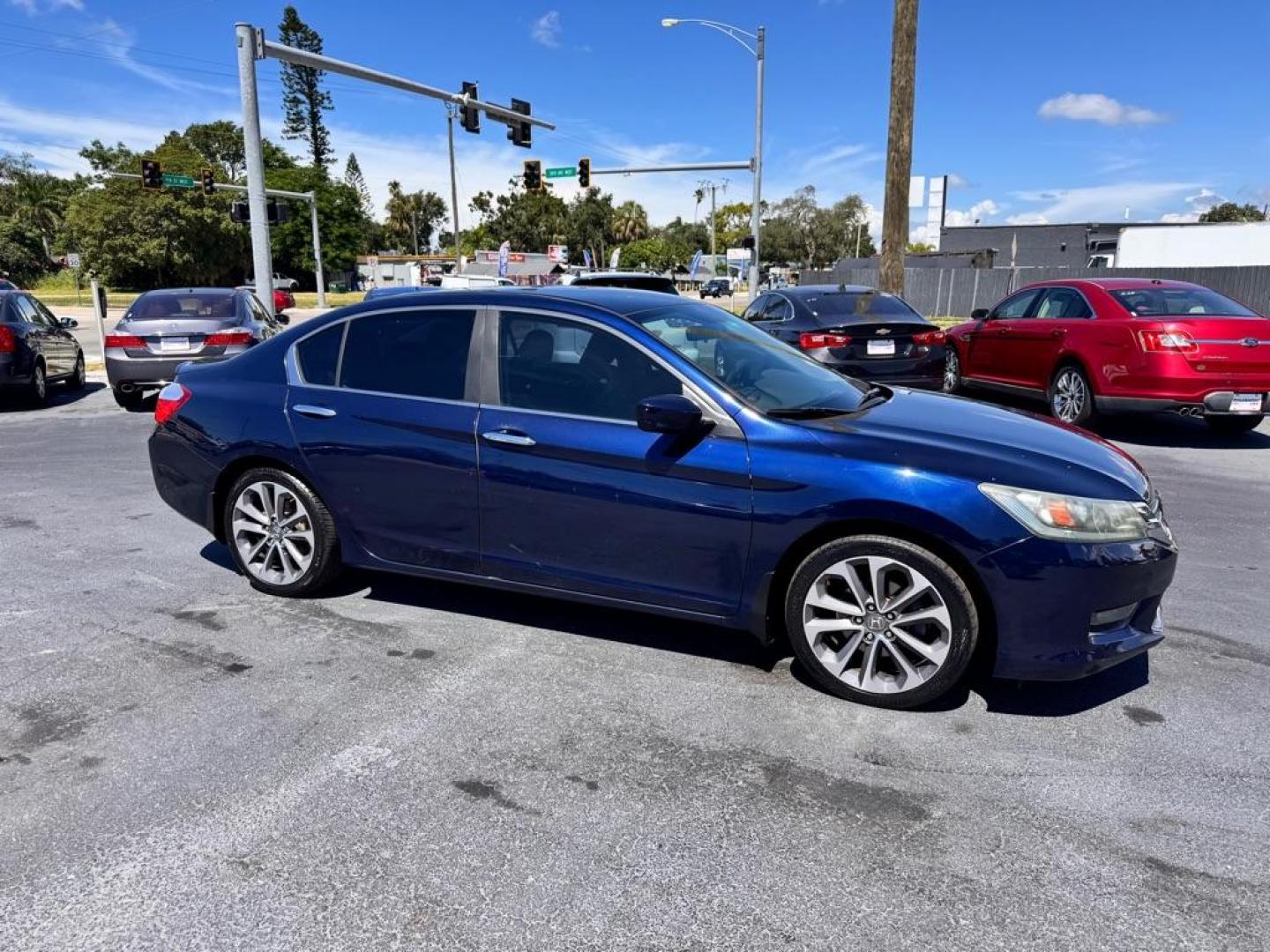 2014 BLUE HONDA ACCORD SPORT (1HGCR2F56EA) with an 2.4L engine, Continuously Variable transmission, located at 2929 9th St. West, Bradenton, 34205, (941) 242-2810, 27.473591, -82.570679 - Thanks for inquring into DriveNation USA! All vehicles listed can be viewed at www.drivenationusa.com for vehicle history reports and additonal info. We cannot quote any terms such as down payments or monthly payments without an application. You can apply directly at www.drivenationusa.com or by con - Photo#1