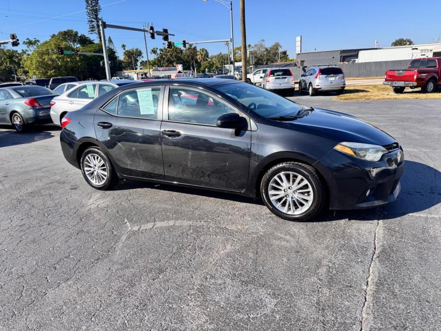 2014 BLACK TOYOTA COROLLA S (2T1BURHE7EC) with an 1.8L engine, Automatic transmission, located at 2929 9th St. West, Bradenton, 34205, (941) 242-2810, 27.473591, -82.570679 - Photo#1