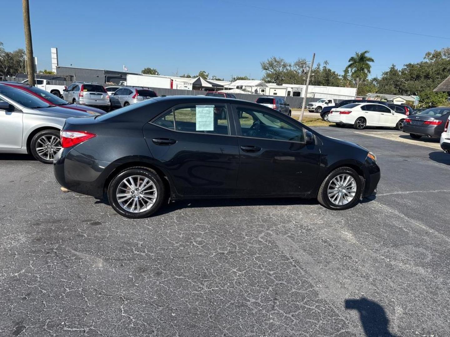 2014 BLACK TOYOTA COROLLA S (2T1BURHE7EC) with an 1.8L engine, Automatic transmission, located at 2929 9th St. West, Bradenton, 34205, (941) 242-2810, 27.473591, -82.570679 - Photo#8