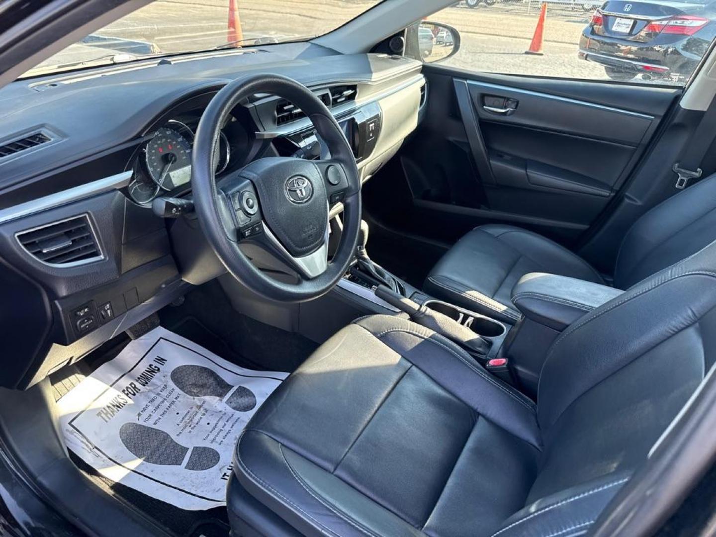 2014 BLACK TOYOTA COROLLA S (2T1BURHE7EC) with an 1.8L engine, Automatic transmission, located at 2929 9th St. West, Bradenton, 34205, (941) 242-2810, 27.473591, -82.570679 - Photo#10