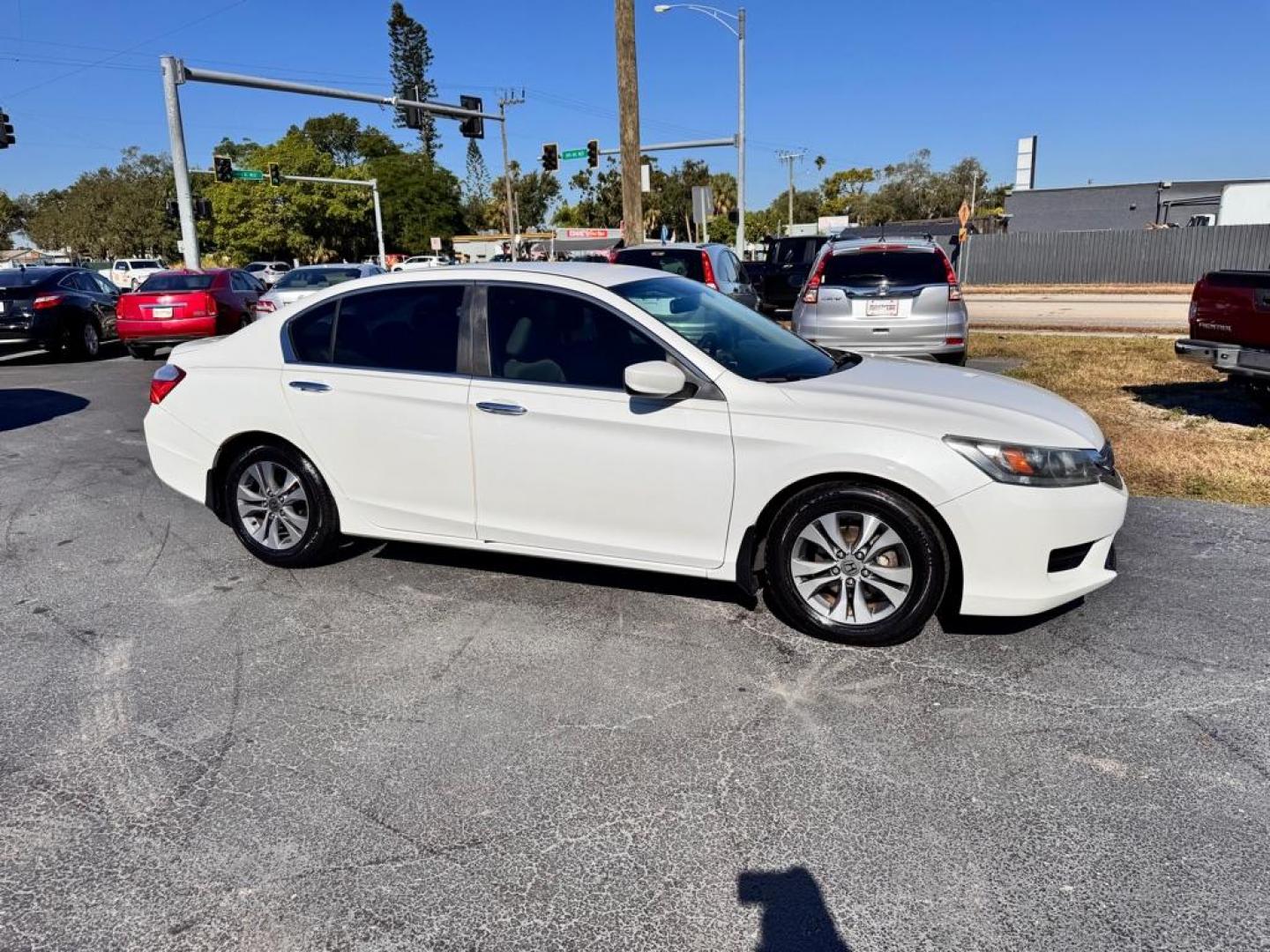 2014 WHITE HONDA ACCORD LX (1HGCR2F36EA) with an 2.4L engine, Continuously Variable transmission, located at 2929 9th St. West, Bradenton, 34205, (941) 242-2810, 27.473591, -82.570679 - Thanks for inquring into DriveNation USA! All vehicles listed can be viewed at www.drivenationusa.com for vehicle history reports and additonal info. We cannot quote any terms such as down payments or monthly payments without an application. You can apply directly at www.drivenationusa.com or by con - Photo#1