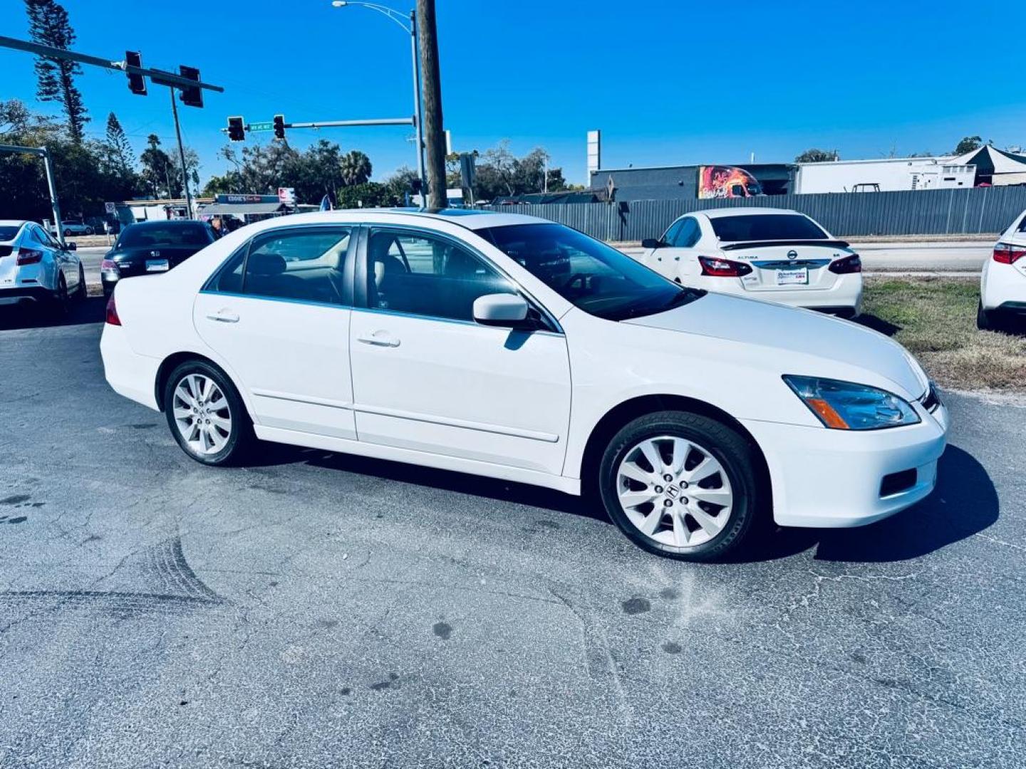 2007 WHITE HONDA ACCORD EX (1HGCM66567A) with an 3.0L engine, Automatic transmission, located at 2929 9th St. West, Bradenton, 34205, (941) 242-2810, 27.473591, -82.570679 - Thanks for inquring into DriveNation USA! All vehicles listed can be viewed at www.drivenationusa.com for vehicle history reports and additonal info. We cannot quote any terms such as down payments or monthly payments without an application. You can apply directly at www.drivenationusa.com or by con - Photo#1