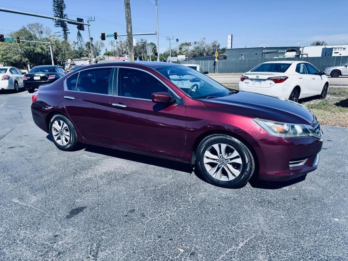 2014 RED HONDA ACCORD LX (1HGCR2F35EA) with an 2.4L engine, Continuously Variable transmission, located at 2929 9th St. West, Bradenton, 34205, (941) 242-2810, 27.473591, -82.570679 - Thanks for inquring into DriveNation USA! All vehicles listed can be viewed at www.drivenationusa.com for vehicle history reports and additonal info. We cannot quote any terms such as down payments or monthly payments without an application. You can apply directly at www.drivenationusa.com or by con - Photo#1