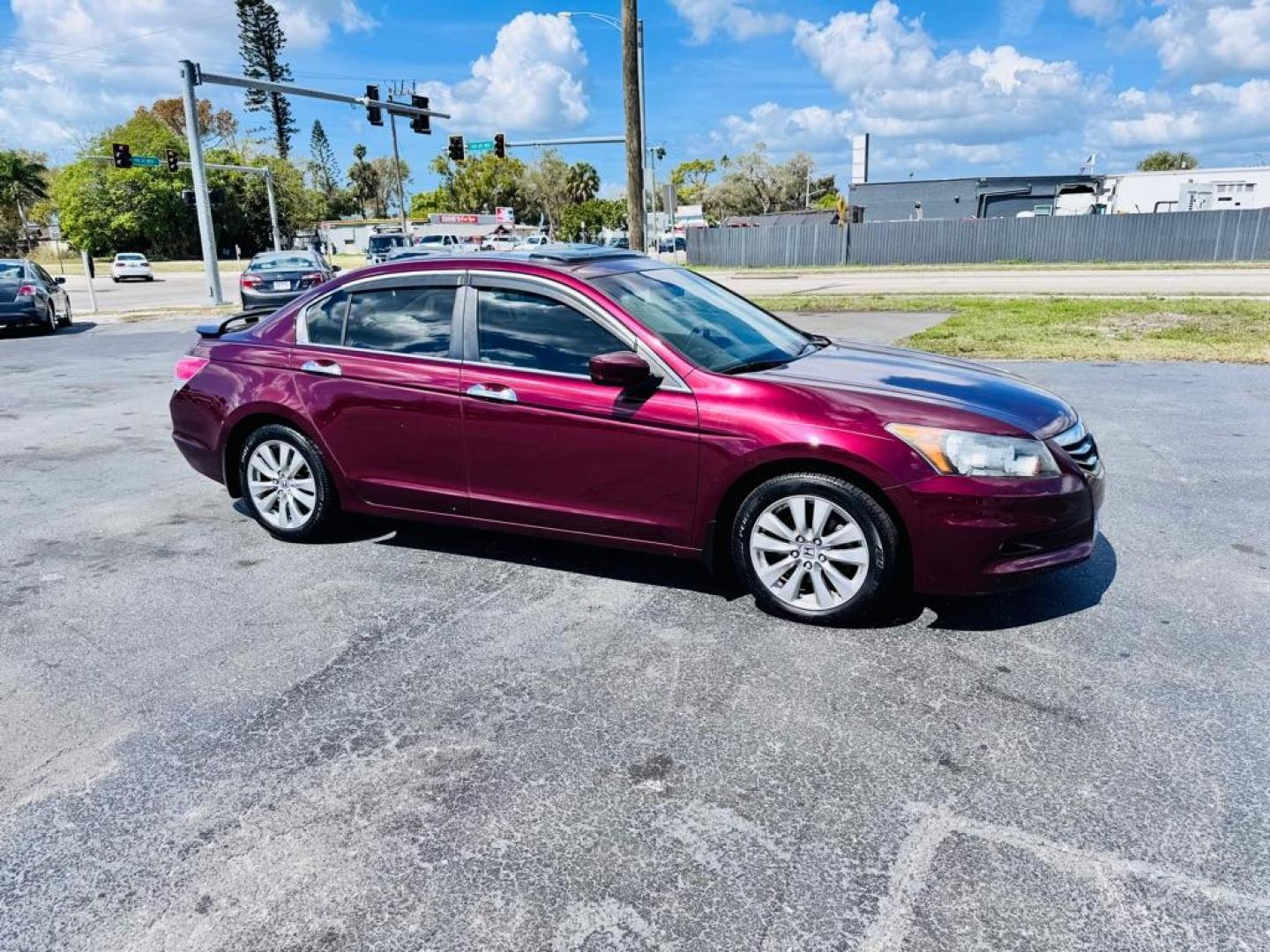2011 RED HONDA ACCORD EXL (1HGCP3F82BA) with an 3.5L engine, Automatic transmission, located at 2929 9th St. West, Bradenton, 34205, (941) 242-2810, 27.473591, -82.570679 - Photo#0