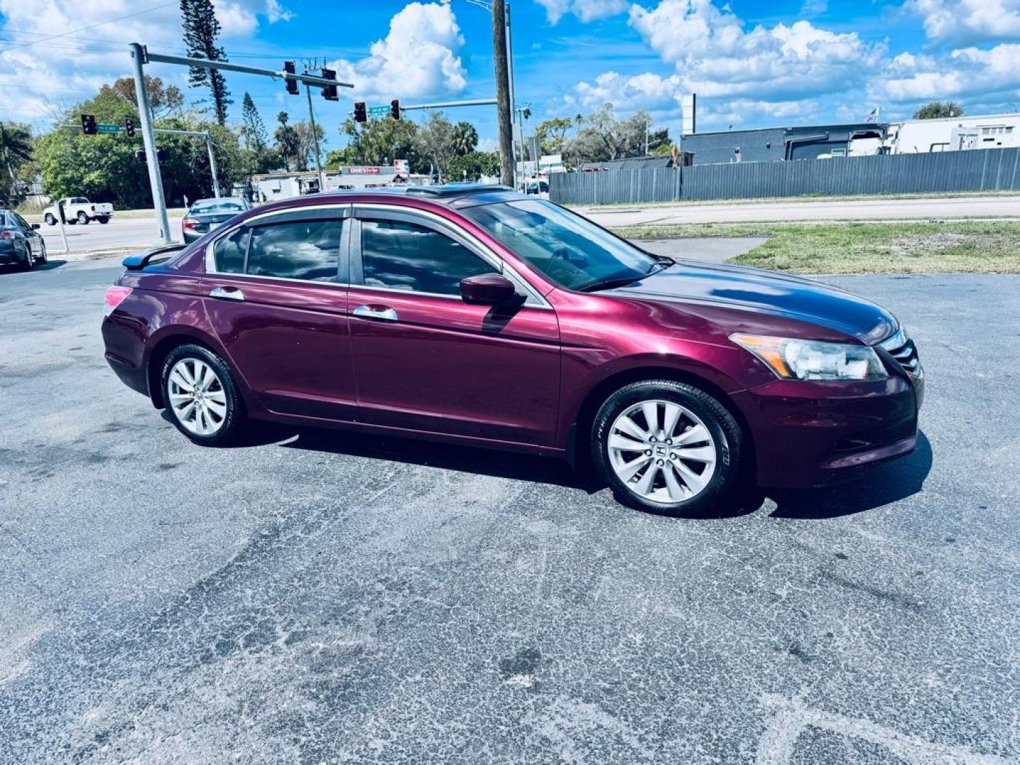 2011 RED HONDA ACCORD EXL (1HGCP3F82BA) with an 3.5L engine, Automatic transmission, located at 2929 9th St. West, Bradenton, 34205, (941) 242-2810, 27.473591, -82.570679 - Photo#1
