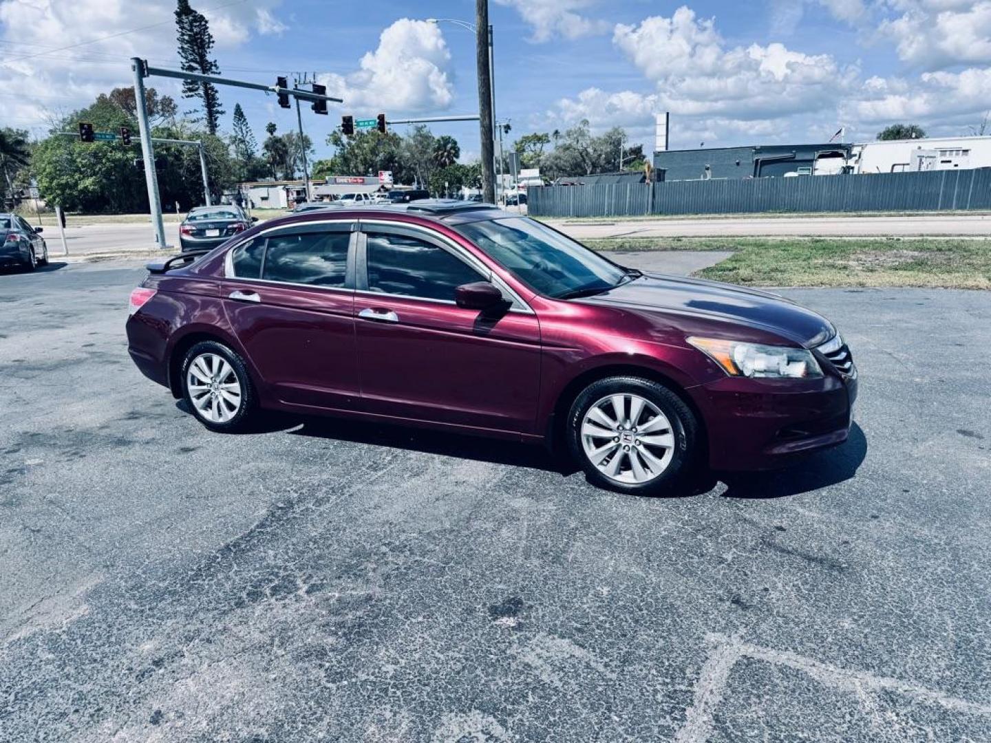 2011 RED HONDA ACCORD EXL (1HGCP3F82BA) with an 3.5L engine, Automatic transmission, located at 2929 9th St. West, Bradenton, 34205, (941) 242-2810, 27.473591, -82.570679 - Photo#2