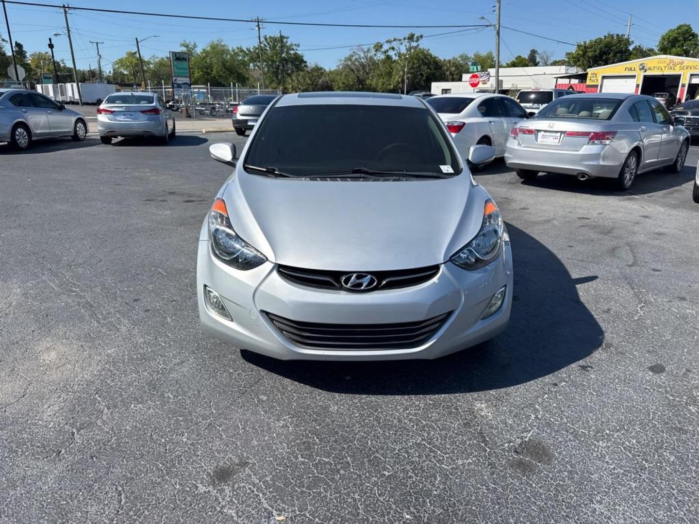 2013 SILVER HYUNDAI ELANTRA GLS (5NPDH4AE8DH) with an 1.8L engine, Automatic transmission, located at 2929 9th St. West, Bradenton, 34205, (941) 242-2810, 27.473591, -82.570679 - Photo#3