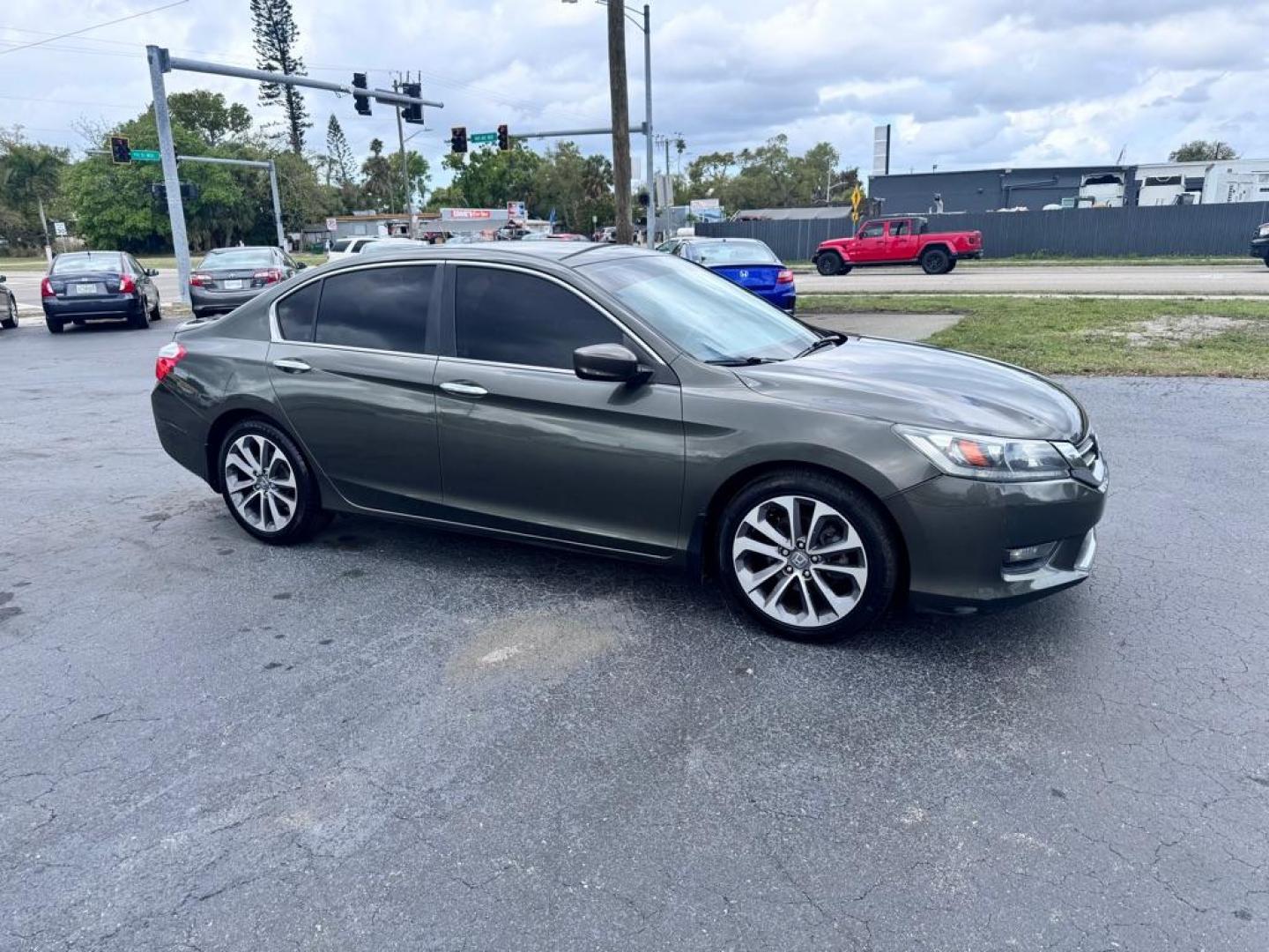 2014 BLACK HONDA ACCORD SPORT (1HGCR2F59EA) with an 2.4L engine, Continuously Variable transmission, located at 2929 9th St. West, Bradenton, 34205, (941) 242-2810, 27.473591, -82.570679 - Photo#1