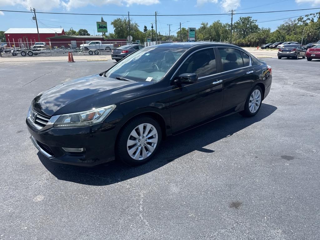 2013 BLACK HONDA ACCORD EXL (1HGCR2F86DA) with an 2.4L engine, Continuously Variable transmission, located at 2929 9th St. West, Bradenton, 34205, (941) 242-2810, 27.473591, -82.570679 - Thanks for inquring into DriveNation USA! All vehicles listed can be viewed at www.drivenationusa.com for vehicle history reports and additonal info. We cannot quote any terms such as down payments or monthly payments without an application. You can apply directly at www.drivenationusa.com or by con - Photo#3