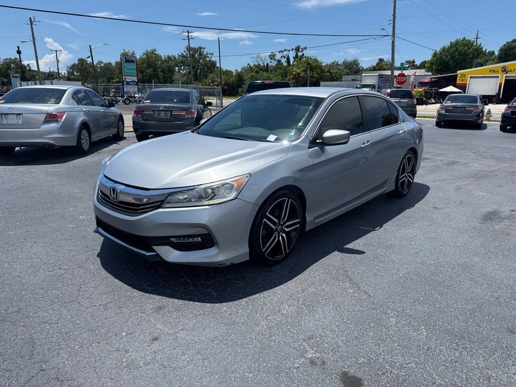 2016 SILVER HONDA ACCORD SPORT (1HGCR2F56GA) with an 2.4L engine, Continuously Variable transmission, located at 2929 9th St. West, Bradenton, 34205, (941) 242-2810, 27.473591, -82.570679 - Thanks for inquring into DriveNation USA! All vehicles listed can be viewed at www.drivenationusa.com for vehicle history reports and additonal info. We cannot quote any terms such as down payments or monthly payments without an application. You can apply directly at www.drivenationusa.com or by con- Photo#3