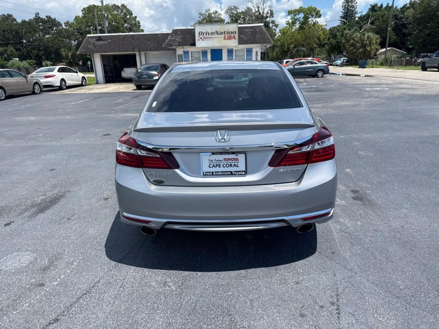 2016 SILVER HONDA ACCORD SPORT (1HGCR2F56GA) with an 2.4L engine, Continuously Variable transmission, located at 2929 9th St. West, Bradenton, 34205, (941) 242-2810, 27.473591, -82.570679- Photo#5
